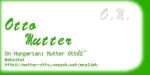 otto mutter business card